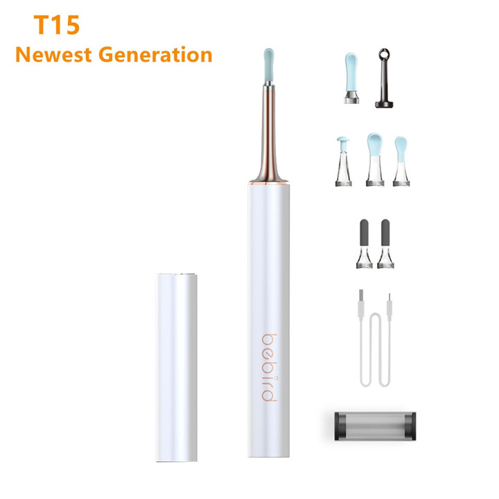 New Bebird T15 R1 Smart Visual Ear Cleaner Health Care Minifit 2in1 Acne Wax Removal HD1080P Otoscope IP67 Waterproof Endoscope