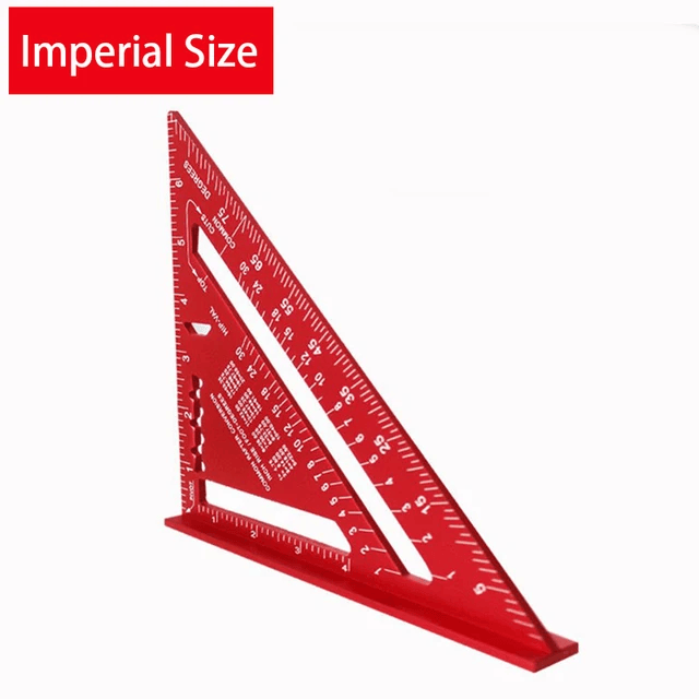 90° Aluminum Alloy Triangle Carpenter Ruler