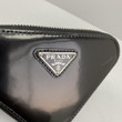 Prada Triangle Leather Shoulder Bag Black