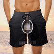 Black Guitar Board Shorts, Guitar Shorts, Men's Swim Shorts