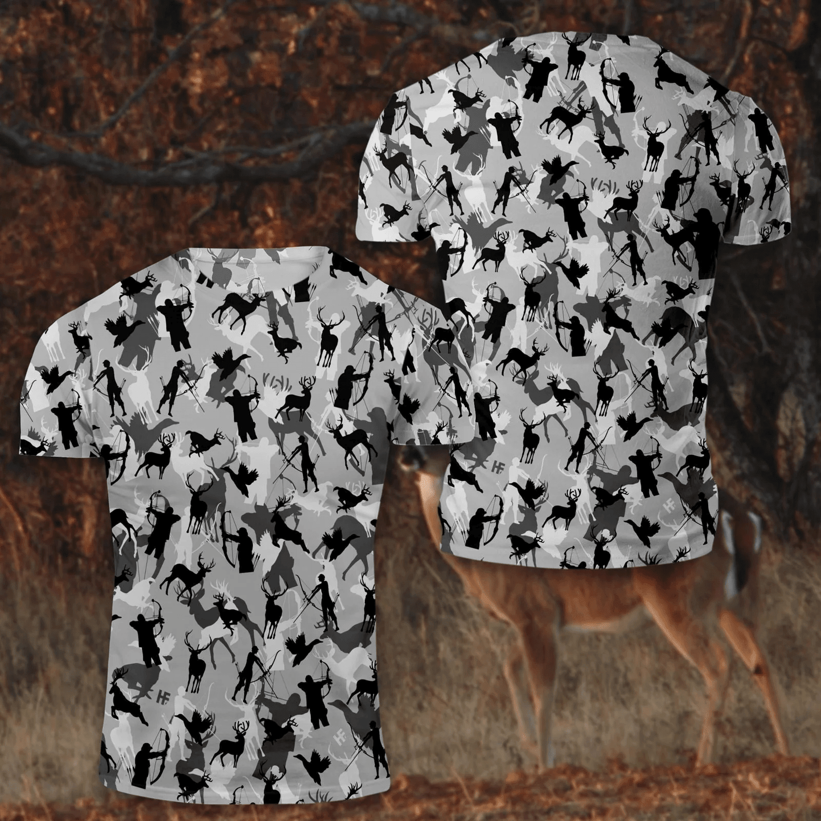 Camouflage Bow Hunting Archery V1 All Over Print T shirt 3D AOP