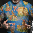 Happy Easter Day Bunny All Over Print T shirt, Funny Easter Graphic Tee, Easter Shirt For Adults 3D AOP