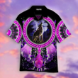 Native American Wolf Violet Hawaiian Shirt For Men & Women | WT5055