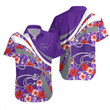 NCAA Kansas State Wildcats Red Hibiscus Purple Hawaiian Shirt Men & Women Aloha Shirt