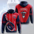 NFL Tennessee Titans Navy Red Fire Pullover Hoodie AOP Shirt