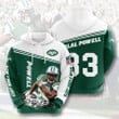 NFL New York Jets Bilal Powell Green White Pullover Hoodie AOP Shirt
