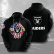 NFL Oakland Raiders Tearing Open Logo Pullover Hoodie AOP Shirt