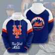 MLB New York Mets Blue Pullover Hoodie AOP Shirt
