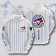 MLB Toronto Blue Jays One Nation White Pullover Hoodie AOP Shirt