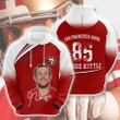 NFL San Francisco 49ers George Kittle Red White Pullover Hoodie V2 AOP Shirt