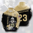 NFL New Orleans Saints Marshon Lattimore Black Old Gold Pullover Hoodie AOP Shirt