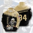 NFL New Orleans Saints Cameron Jordan Black Old Gold Pullover Hoodie AOP Shirt