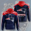 NFL New England Patriots Logo Pullover Hoodie AOP Shirt