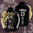 NFL New Orleans Saints Michael Thomas Old Gold Black Pullover Hoodie AOP Shirt