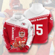 NFL Kansas City Chiefs Patrick Mahomes II Red White Pullover Hoodie V4 AOP Shirt