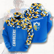 NFL Los Angeles Chargers Powder Blue Gold Camo Pullover Hoodie AOP Shirt