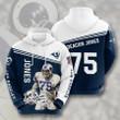 NFL Los Angeles Rams Deacon Jones Blue White Pullover Hoodie AOP Shirt