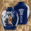 NFL Indianapolis Colts Edgerrin James Blue White Stripes Pullover Hoodie AOP Shirt