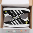 Leeds United Black White Stan Smith Shoes