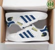 NCAA Michigan Wolverines White Navy Blue Stan Smith Shoes V3