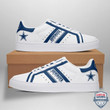 NFL Dallas Cowboys White Blue Stripes Stan Smith Shoes