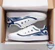 NFL Dallas Cowboys White Blue Curve Stripes Stan Smith Shoes