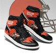 Air JD Hightop Shoes NFL Cleveland Browns Logo Air Jordan 1 High Sneakers
