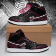 Air JD Hightop Shoes NBA Miami Heat Red Black Air Jordan 1 High Sneakers V2