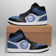 Air JD Hightop Shoes NBA Philadelphia 76ers Blue Black Air Jordan 1 High Sneakers V2