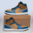 Air JD Hightop Shoes NBA New York Knicks Orange Bllue Air Jordan 1 High Sneakers V2