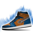 Air JD Hightop Shoes NBA New York Knicks Orange Bllue Air Jordan 1 High Sneakers V2