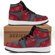 Air JD Hightop Shoes NCAA Washington State Cougars Red Grey Scratch Air Jordan 1 High Sneakers