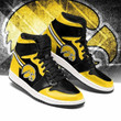Air JD Hightop Shoes NCAA Iowa Hawkeyes Gold Black Air Jordan 1 High Sneakers