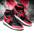 Air JD Hightop Shoes NCAA Nebraska Cornhuskers Red Black Air Jordan 1 High Sneakers