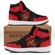 Air JD Hightop Shoes NCAA Maryland Terrapins Red Black Air Jordan 1 High Sneakers V2
