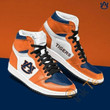 Air JD Hightop Shoes NCAA Auburn Tigers Orange White Air Jordan 1 High Sneakers