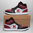 Air JD Hightop Shoes NCAA Maryland Terrapins Red White Air Jordan 1 High Sneakers