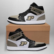 Air JD Hightop Shoes NCAA Purdue Boilermakers Gold Black Air Jordan 1 High Sneakers V2