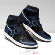 Air JD Hightop Shoes NFL Dallas Cowboys Dark Blue Black Logo Air Jordan 1 High Sneakers