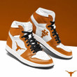 Air JD Hightop Shoes NCAA Texas Longhorns Orange White Air Jordan 1 High Sneakers V2