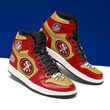 Air JD Hightop Shoes NFL San Francisco 49ers Red Golden Air Jordan 1 High Sneakers