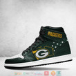 Air JD Hightop Shoes NFL Green Bay Packers Green White Sneaker Air Jordan 1 High Sneakers