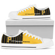 MLB Pittsburgh Pirates Simple Design Vertical Stripes Low Top Shoes
