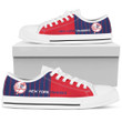 MLB New York Yankees Simple Design Vertical Stripes Low Top Shoes