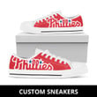 MLB Philadelphia Phillies Red Low Top Shoes