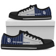 MLB San Diego Padres Simple Design Vertical Stripes Low Top Shoes