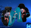 NBA Charlotte Hornets US Punisher Skull Flag Pullover Hoodie AOP Shirt ath-hd-0607