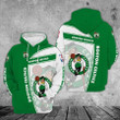 NBA Boston Celtics White Green Primary Logo Pullover Hoodie AOP Shirt ath-hd-0607