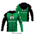NBA Boston Celtics Green Black Zip Up Hoodie V8 AOP Shirt ath-hd-0607