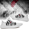 NBA Portland Trail Blazers White Scratch Yeezy Boost Sneakers Shoes ah-yz-0707